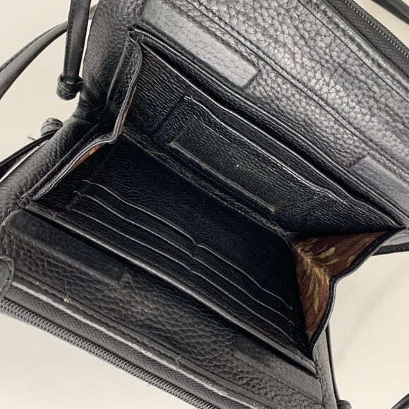 Brighton Crossbody Black Leather Wallet Center Organizer Alligator - Picture 5 of 11